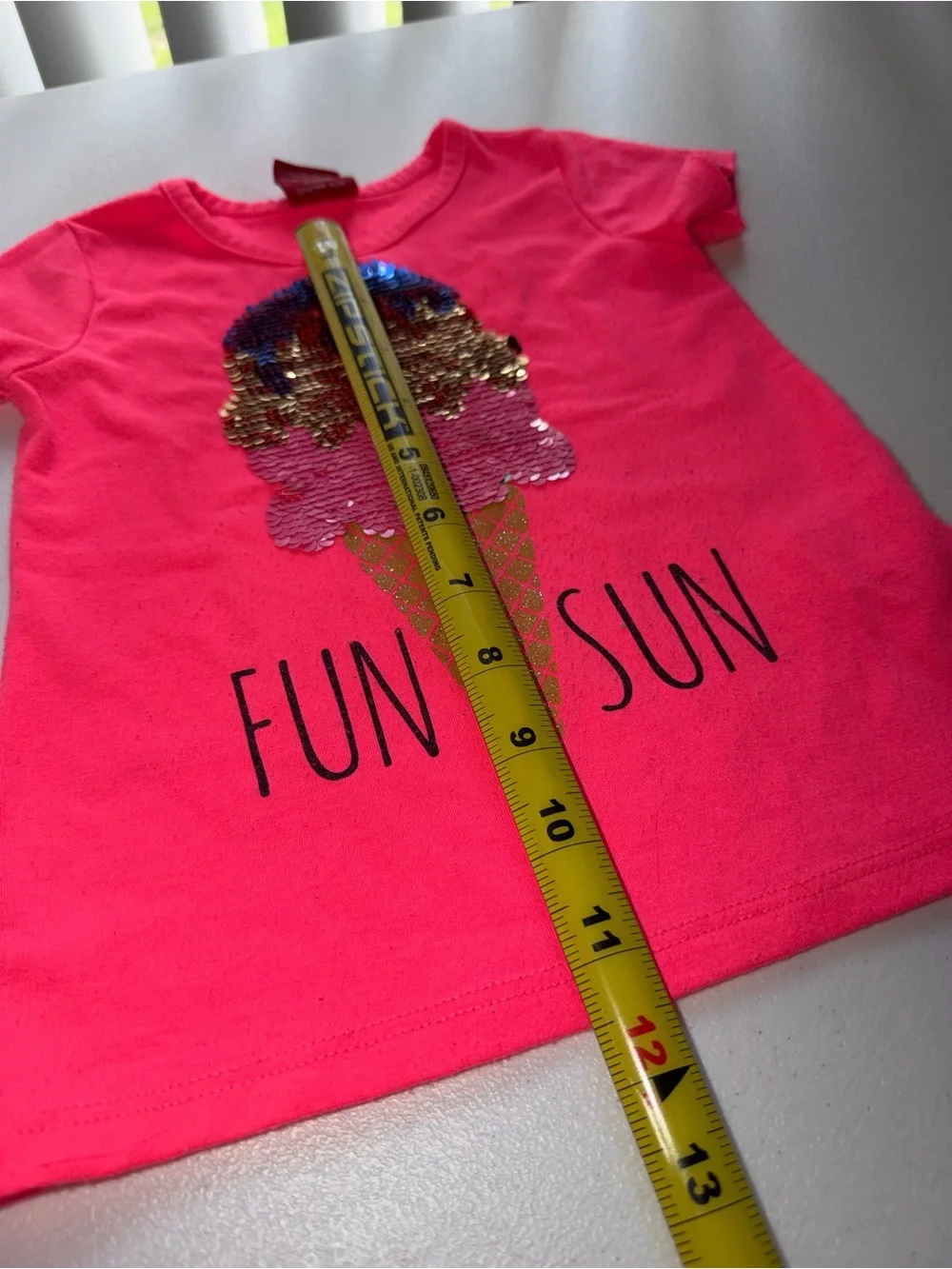 Kids Pink sequin ice cream graphic tee size 1 T0123